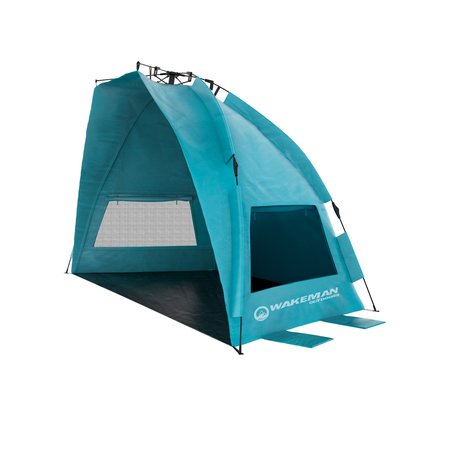 WAKEMAN Pop-Up Beach Tent - Instant Shade Canopy with UV Protection by Outdoors Turquoise 75-CMP1085